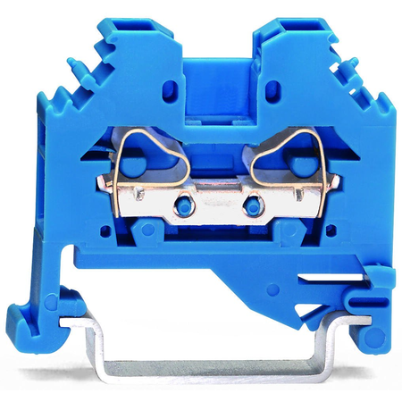 2-conductor through terminal block; 4 mm²; suitable for Ex i applications; lateral marker slots; for DIN-rail 35 x 15 and 35 x 7.5; CAGE CLAMP®; 4,00 mm²; blue