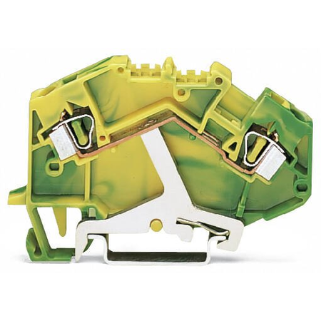 2-conductor ground terminal block; 4 mm²; center marking; for DIN-rail 35 x 15 and 35 x 7.5; CAGE CLAMP®; 4,00 mm²; green-yellow