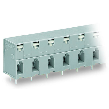 PCB terminal block; push-button; 2.5 mm²; Pin spacing 10 mm; 7-pole; CAGE CLAMP®; 2,50 mm²; gray