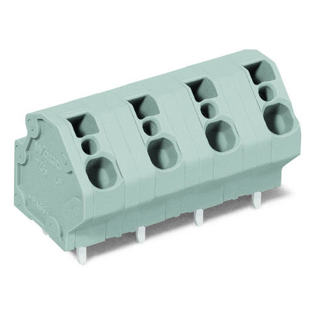 PCB terminal block; 4 mm²; Pin spacing 10 mm; 4-pole; CAGE CLAMP®; 4,00 mm²; gray