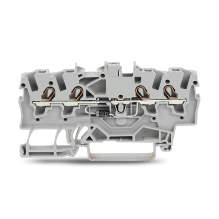 Component terminal block; 4-conductor; with diode 1N4007; anode, right side; for DIN-rail 35 x 15 and 35 x 7.5; 1.5 mm²; Push-in CAGE CLAMP®; 1,50 mm²; gray