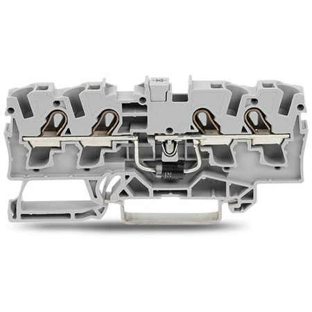 Component terminal block; 4-conductor; with diode 1N5408; anode, left side; for DIN-rail 35 x 15 and 35 x 7.5; 4 mm²; Push-in CAGE CLAMP®; 4,00 mm²; gray