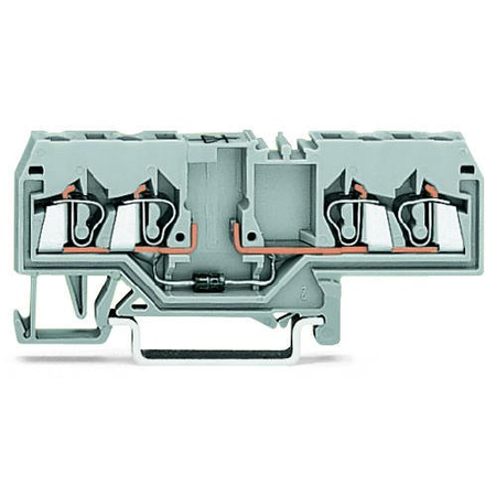 Component terminal block; 4-conductor; with diode 1N4007; anode, right side; for DIN-rail 35 x 15 and 35 x 7.5; 2.5 mm²; CAGE CLAMP®; 2,50 mm²; gray