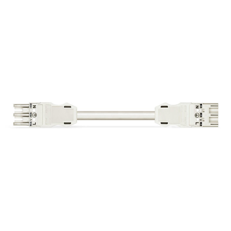 pre-assembled interconnecting cable; Eca; Socket/plug; 3-pole; Cod. A; H05Z1Z1-F 3G 1.5 mm²; 3 m; 1,50 mm²; white