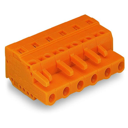 1-conductor female plug; 2.5 mm²; Pin spacing 7.62 mm; 10-pole; 2,50 mm²; orange