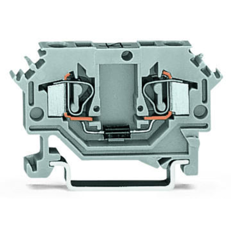 Component terminal block; 2-conductor; with diode 1N5408; anode, right side; for DIN-rail 35 x 15 and 35 x 7.5; 4 mm²; CAGE CLAMP®; 4,00 mm²; gray