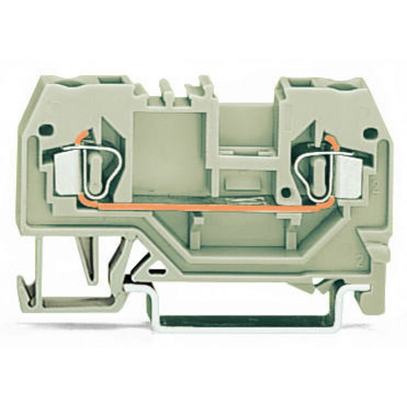 2-conductor through terminal block; 2.5 mm²; suitable for Ex e II applications; center marking; for DIN-rail 35 x 15 and 35 x 7.5; CAGE CLAMP®; 2,50 mm²; light gray