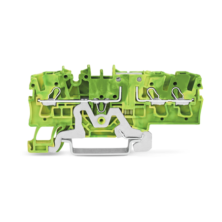 3-conductor ground terminal block; 2.5 mm²; side and center marking; for DIN-rail 35 x 15 and 35 x 7.5; Push-in CAGE CLAMP®; 2,50 mm²; green-yellow