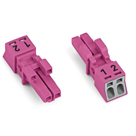 Socket; 2-pole; Cod. B; 1,50 mm²; pink