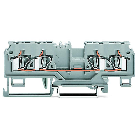 4-conductor ground terminal block; 4 mm²; side and center marking; for DIN-rail 35 x 15 and 35 x 7.5; CAGE CLAMP®; 4,00 mm²; green-yellow