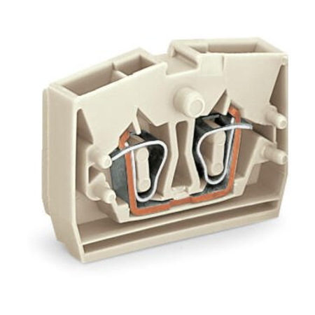 2-conductor center terminal block; suitable for Ex e II applications; without push-buttons; 2.5 mm²; CAGE CLAMP®; 2,50 mm²; light gray