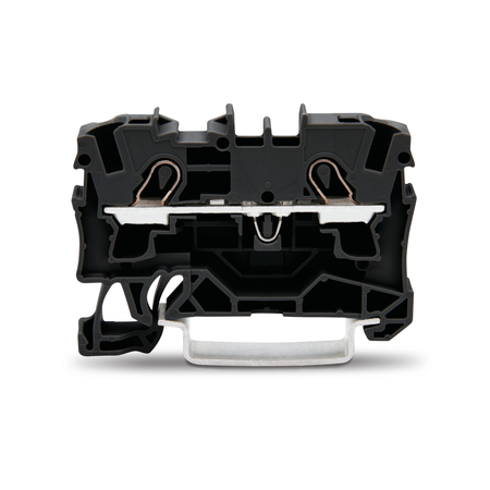 2-conductor through terminal block; 4 mm²; suitable for Ex e II applications; side and center marking; for DIN-rail 35 x 15 and 35 x 7.5; Push-in CAGE CLAMP®; 4,00 mm²; black