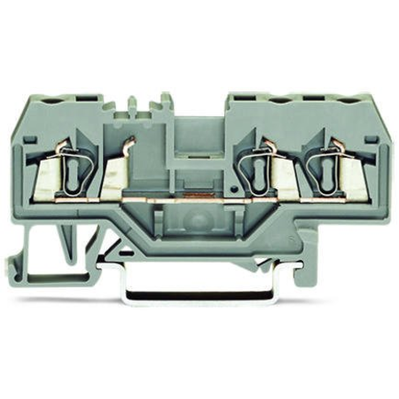 3-conductor through terminal block; 2.5 mm²; center marking; for DIN-rail 35 x 15 and 35 x 7.5; CAGE CLAMP®; 2,50 mm²; black