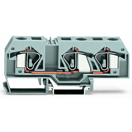 3-conductor through terminal block; 16 mm²; center marking; for DIN-rail 35 x 15 and 35 x 7.5; CAGE CLAMP®; 16,00 mm²; blue