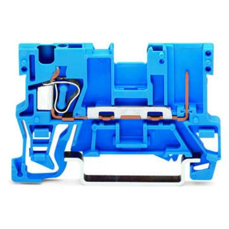 1-conductor/1-pin carrier terminal block; for DIN-rail 35 x 15 and 35 x 7.5; 4 mm²; CAGE CLAMP®; 4,00 mm²; blue