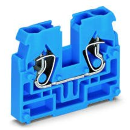 2-conductor terminal block; suitable for Ex i applications; without push-buttons; without snap-in mounting foot; 2.5 mm²; CAGE CLAMP®; 2,50 mm²; blue