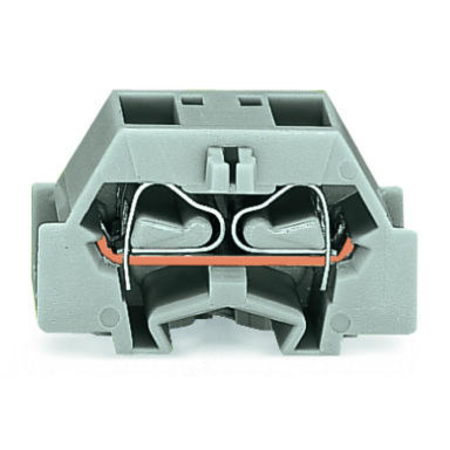 4-conductor terminal block; without push-buttons; with snap-in mounting foot; for plate thickness 0.6 - 1.2 mm; Fixing hole 3.5 mm Ø; 2.5 mm²; CAGE CLAMP®; 2,50 mm²; orange