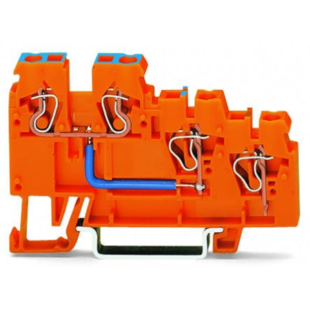 3-conductor sensor supply terminal block; Internal commoning, 9 A; with colored conductor entries; 2.5 mm²; CAGE CLAMP®; 2,50 mm²; orange