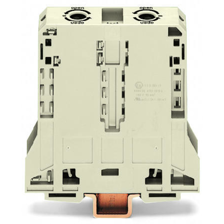 2-conductor through terminal block; 95 mm²; suitable for Ex e II applications; lateral marker slots; only for DIN 35 x 15 rail; POWER CAGE CLAMP; 95,00 mm²; light gray
