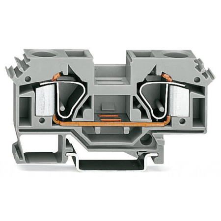 2-conductor through terminal block; 16 mm²; suitable for Ex e II applications; lateral marker slots; for DIN-rail 35 x 15 and 35 x 7.5; CAGE CLAMP®; 16,00 mm²; light gray