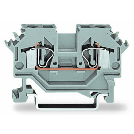 2-conductor through terminal block; 4 mm²; suitable for Ex e II applications; lateral marker slots; for DIN-rail 35 x 15 and 35 x 7.5; CAGE CLAMP®; 4,00 mm²; light gray