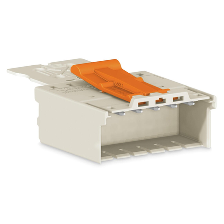 1-conductor male connector; Gripping plate; 2.5 mm²; Pin spacing 5 mm; 2-pole; 2,50 mm²; light gray