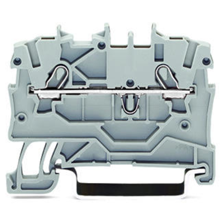 2-conductor through terminal block; 1 mm²; suitable for Ex e II applications; side and center marking; for DIN-rail 35 x 15 and 35 x 7.5; Push-in CAGE CLAMP®; 1,00 mm²; red