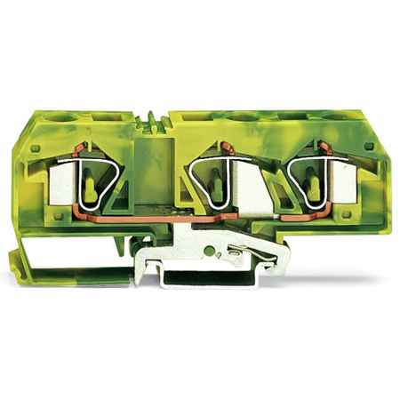 3-conductor ground terminal block; 16 mm²; suitable for Ex e II applications; center marking; for DIN-rail 35 x 15 and 35 x 7.5; CAGE CLAMP®; 16,00 mm²; green-yellow