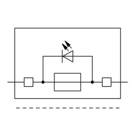 Fuse plug; with pull-tab; for miniature metric fuses 5 x 20 mm and 5 x 25 mm; with LED indicator; 24 V AC/DC; 6 mm wide; gray