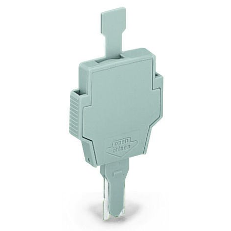 Fuse plug; with pull-tab; for miniature metric fuses 5 x 20 mm and 5 x 25 mm; without blown fuse indication; 6 mm wide; gray