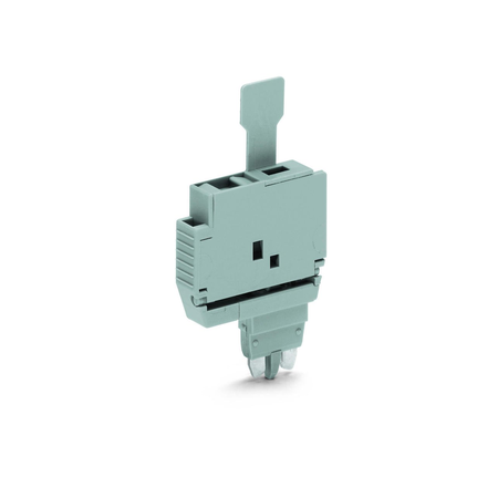 Fuse plug; with pull-tab; for miniature metric fuses 5 x 20 mm and 5 x 25 mm; without blown fuse indication; 6.1 mm wide; gray