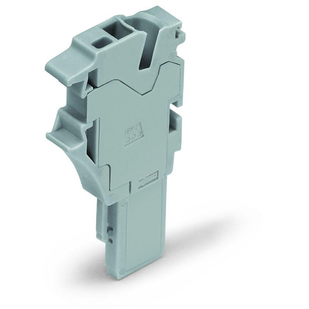 Start module for 1-conductor female connector; with integrated end plate; 2.5 mm²; 1-pole; 2,50 mm²; gray