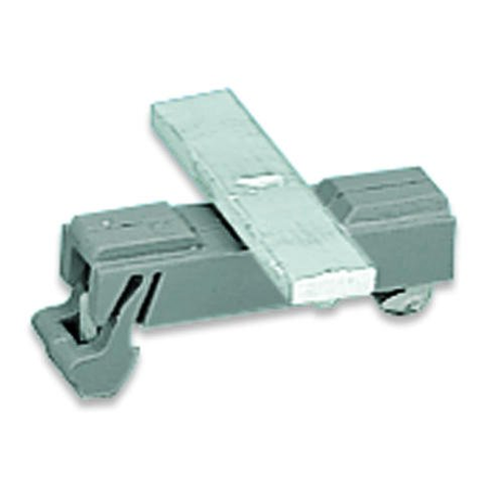 Carrier with grounding foot; parallel to carrier rail; 45 mm long; Cu 10 mm x 3 mm; suitable for 790 Series shield clamping saddles and 791 Series shield clamps