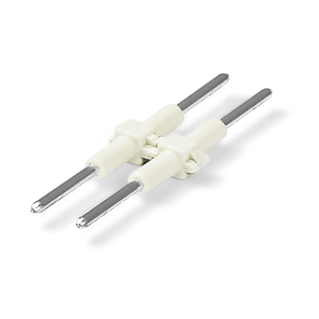 Board-to-board link; pin spacing 4 mm; 2-pole; length: 28 mm; white