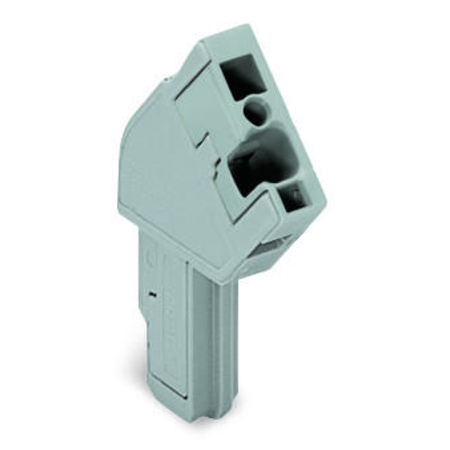 1-conductor female plug; angled; 4 mm²; 2-pole; 4,00 mm²; gray