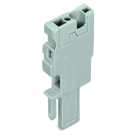 Start module for 1-conductor female connector; with integrated end plate; 4 mm²; 1-pole; 4,00 mm²; gray