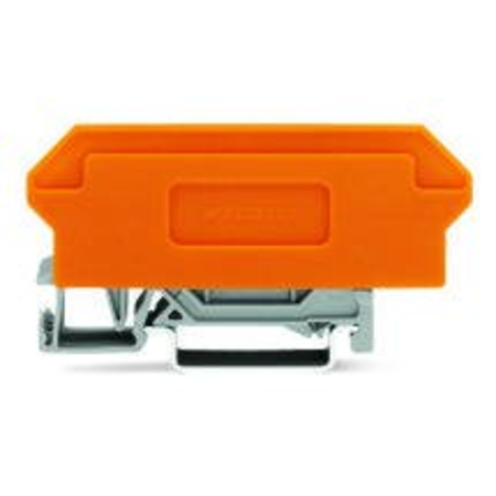 Terminal block for pluggable modules; 6-pole; with 4-conductor terminal blocks; with orange separator; for DIN-rail 35 x 15 and 35 x 7.5; 2.5 mm²; CAGE CLAMP®; 2,50 mm²; gray