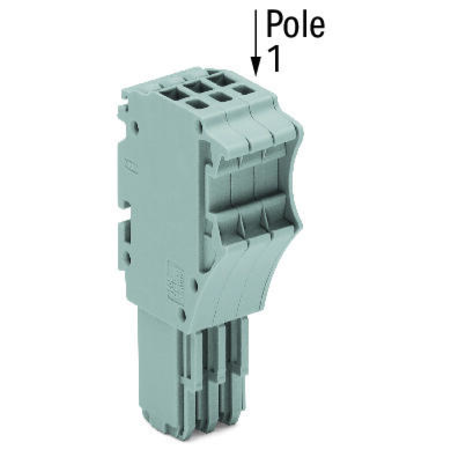 1-conductor female plug; 1.5 mm²; 4-pole; 1,50 mm²; gray