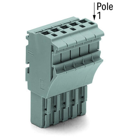 1-conductor female plug; 2.5 mm²; 10-pole; 2,50 mm²; gray