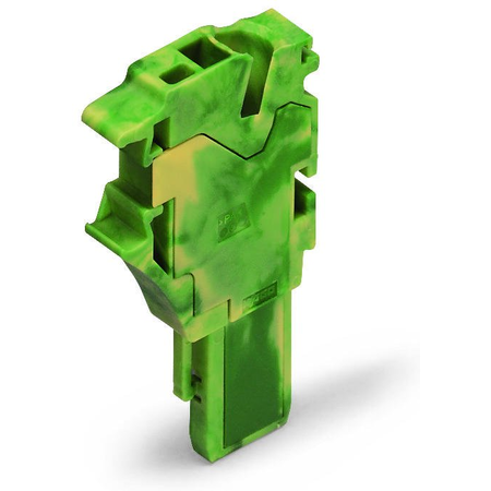 Start module for 1-conductor female connector; with integrated end plate; 2.5 mm²; 1-pole; 2,50 mm²; green-yellow