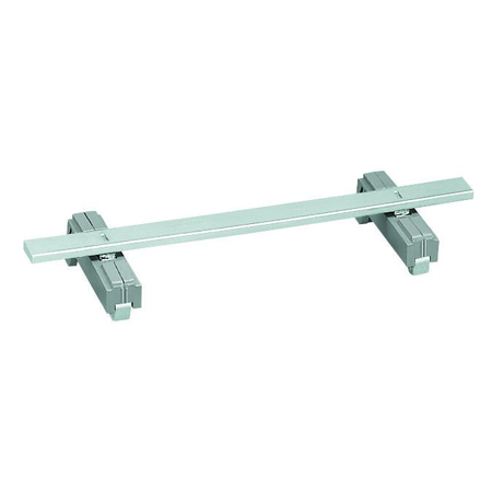 Carrier with 2 grounding feet; parallel to carrier rail; 125 mm long; Cu 10 mm x 3 mm