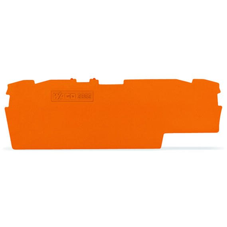 End and intermediate plate; 1 mm thick; orange