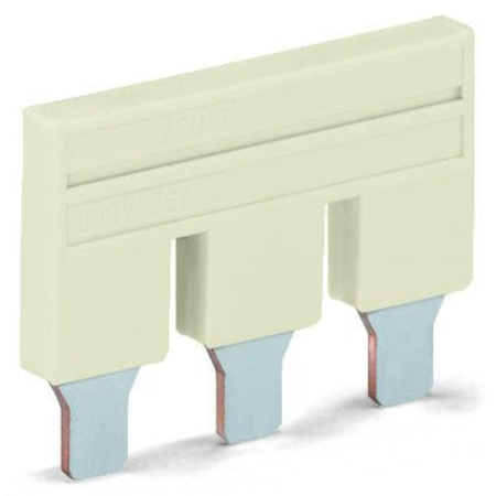 Push-in type jumper bar; insulated; 4-way; Nominal current 76 A; light gray