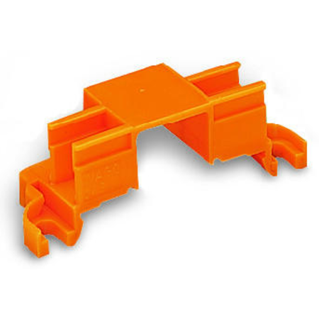 Mounting carrier; for 4 connectors; 243 series; for din-35 rail mounting/screw mounting; orange