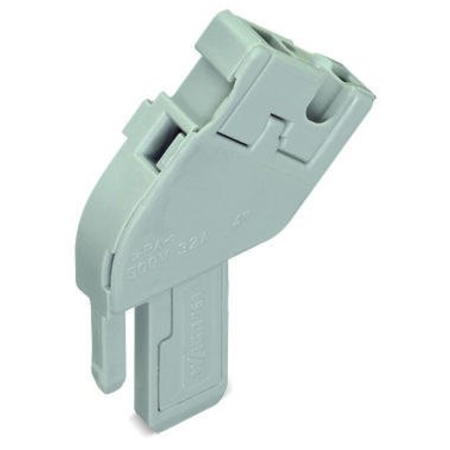 Start module for 1-conductor female connector; angled; 4 mm²; 1-pole; 4,00 mm²; gray