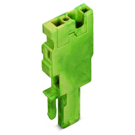 Start module for 1-conductor female connector; with integrated end plate; 4 mm²; 1-pole; 4,00 mm²; green-yellow
