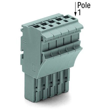 1-conductor female plug; 2.5 mm²; 15-pole; 2,50 mm²; gray