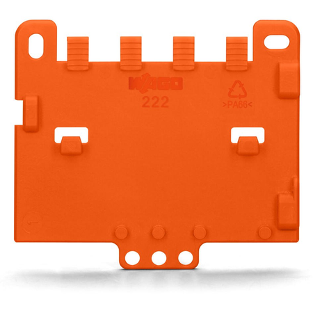 Strain relief plate; for mounting carrier; 221 or 222 series, can be snapped