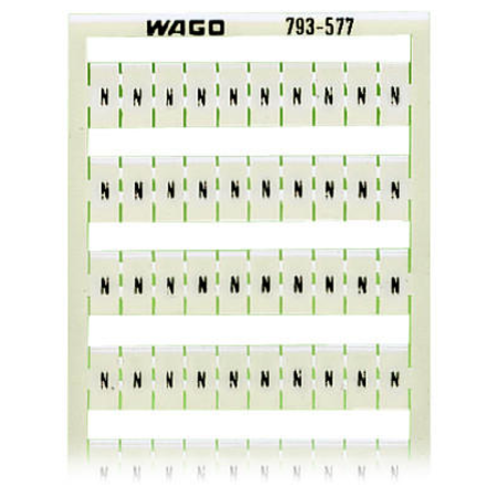 WMB marking card; as card; MARKED; N (100x); not stretchable; Horizontal marking; snap-on type; white