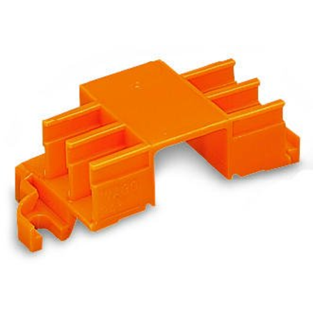 Mounting carrier; for 6 connectors; 243 series; for din-35 rail mounting/screw mounting; orange